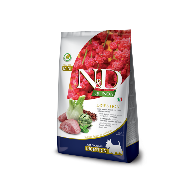 ND DOG QUINOA AGNELLO E FINOCCHIO DIGESTION MINI 800 GR