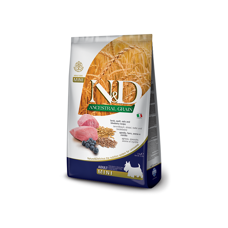 ND DOG LOW AGNELLO E MIRTILLO ADULT MINI 800 GR