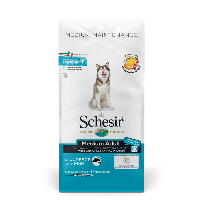 SCHESIR CANE ADULT MEDIUM PESCE 3 KG