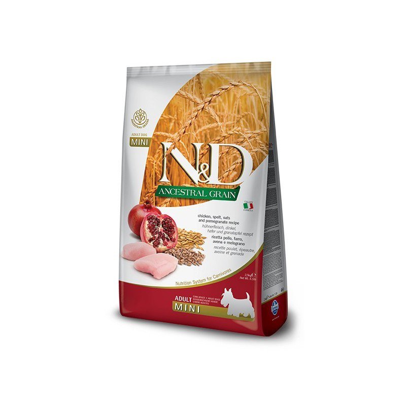 ND DOG LOW POLLO E MELOGRANO ADULT MINI 2,5 KG