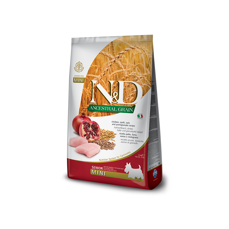 ND DOG LOW SENIOR POLLO E MELOGRANO ADULT MINI 2,5 KG