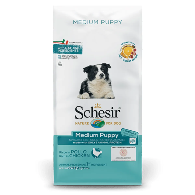 SCHESIR CANE PUPPY MEDIUM POLLO 12 KG