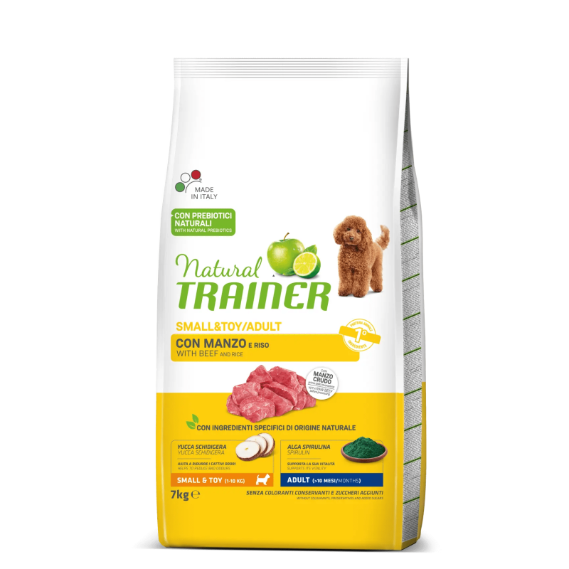 TRAINER NATURAL DOG ADULT MINI MANZO E RISO 7 KG