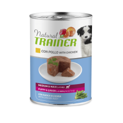 TRAINER NATURAL DOG PUPPY & JUNIOR MEDIUM LATTINA 400 GR