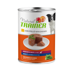 TRAINER NATURAL DOG ADULT MEDIUM POLLO E RISO LATTINA 400 GR