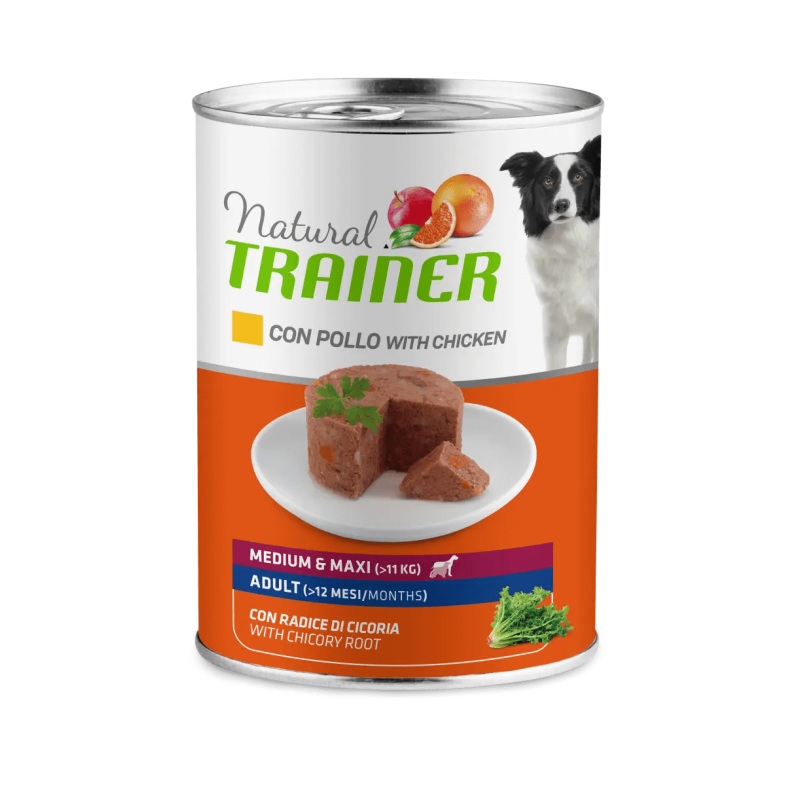 TRAINER NATURAL DOG ADULT MEDIUM POLLO E RISO LATTINA 400 GR