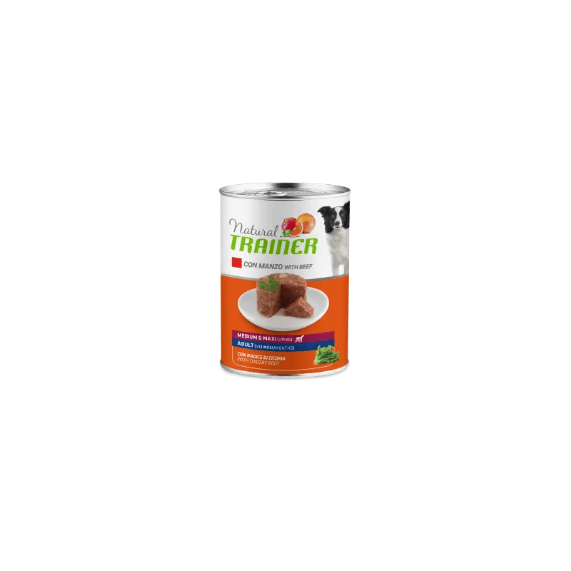 TRAINER NATURAL DOG ADULT MEDIUM MANZO E RISO LATTINA 400 GR