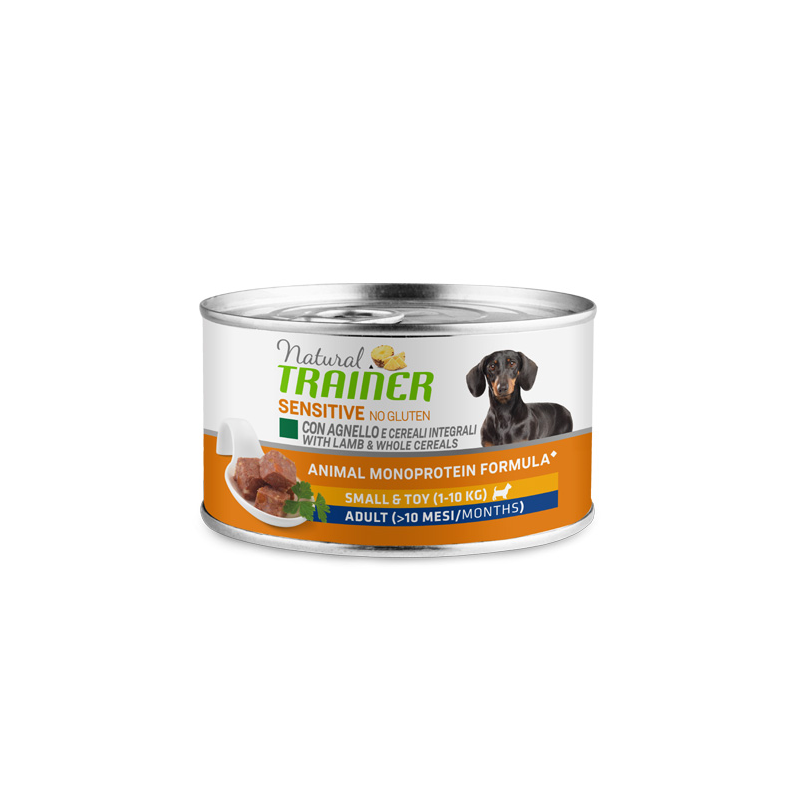 TRAINER NATURAL DOG SENSITIVE ADULT MINI AGNELLO E CEREALI LATTINA 150 GR