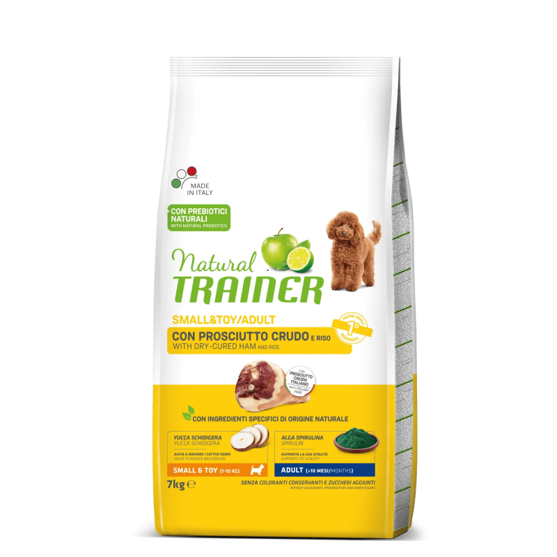 TRAINER NATURAL DOG ADULT MINI PROSCIUTTO E RISO 7 KG