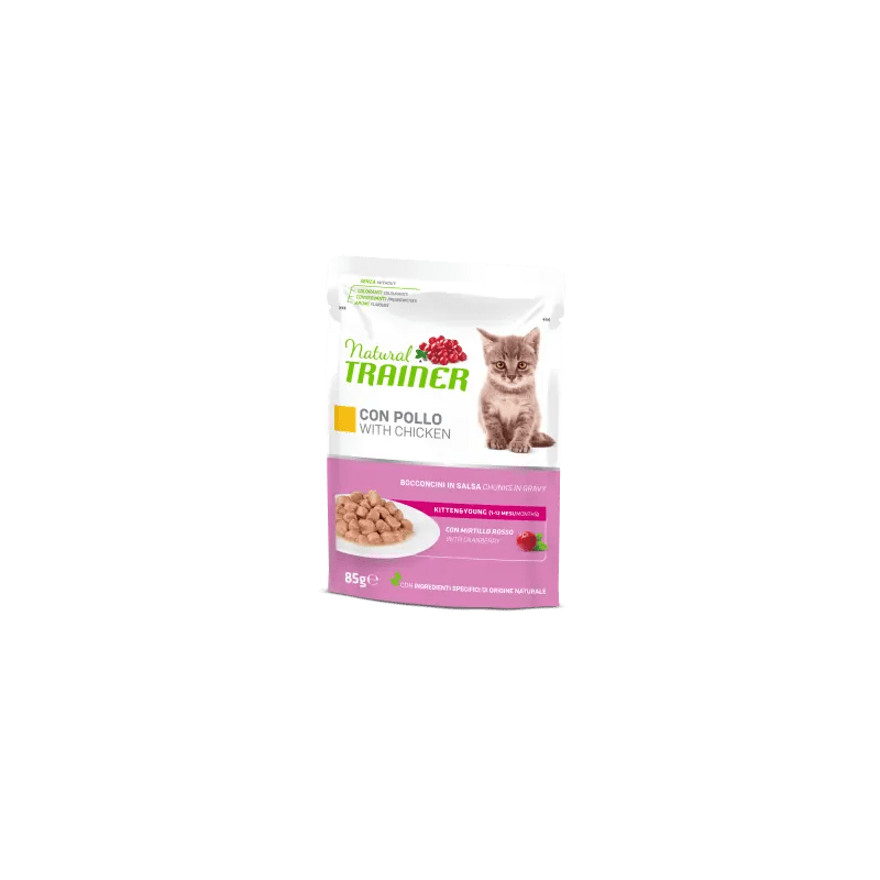 TRAINER NATURAL CAT MULTIPACK KITTEN & YOUNG POLLO 4 BUSTINE 85 GR