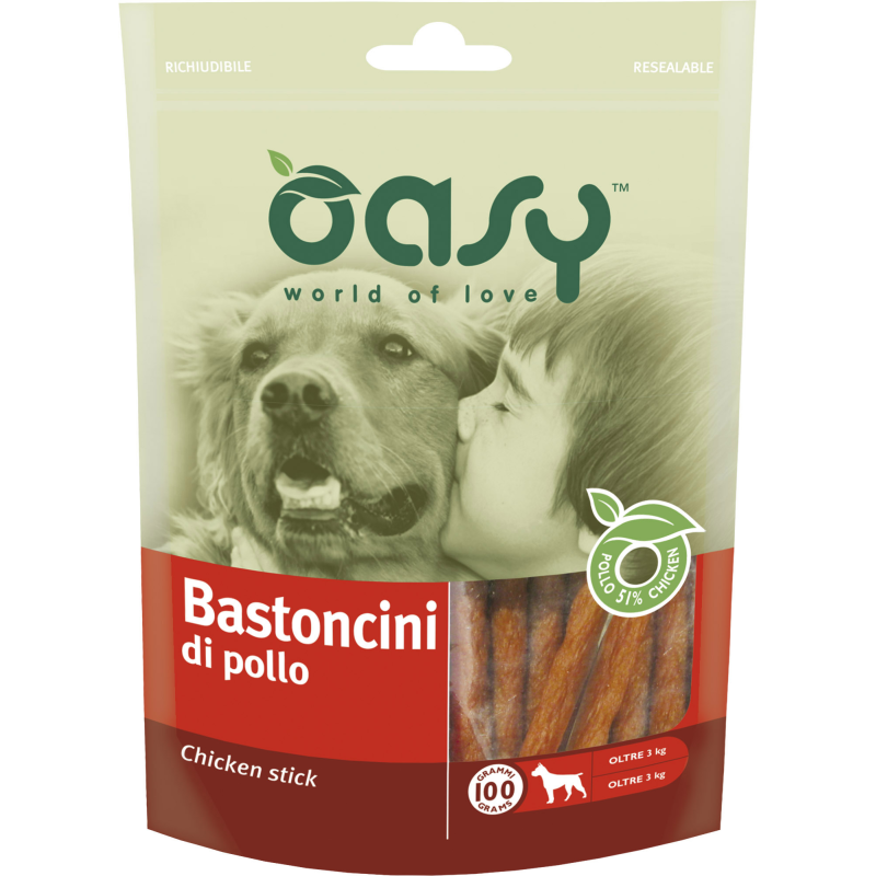 OASY SNACK BASTONCINI POLLO 100 GR