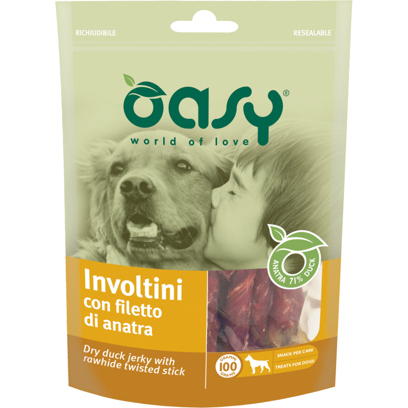 OASY SNACK DOG INVOLTINI ANATRA 100 GR