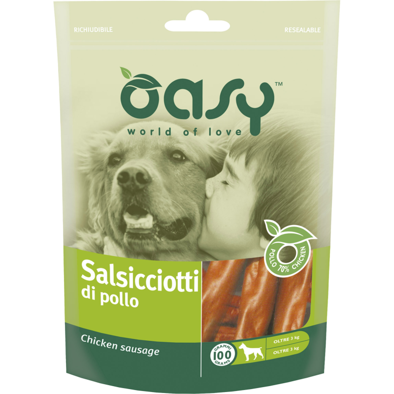 OASY SNACK DOG SALSICCIOTTI POLLO 100 GR