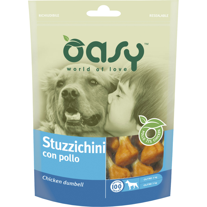 OASY SNACK DOG STUZZICHINI POLLO 100 GR