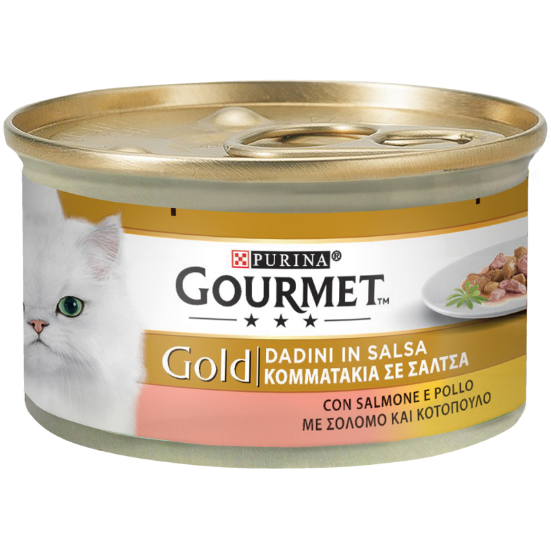 GOURMET GOLD DADINI SALMONE E POLLO 85 GR