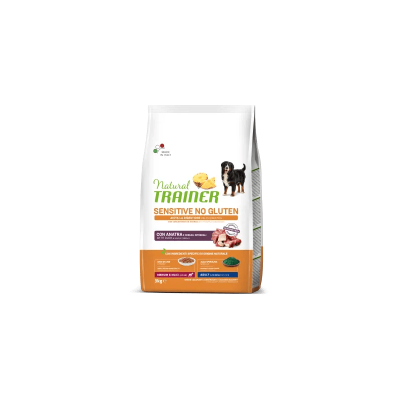 TRAINER NATURAL DOG SENSITIVE ADULT MEDIUM MAXI ANATRA 3 KG