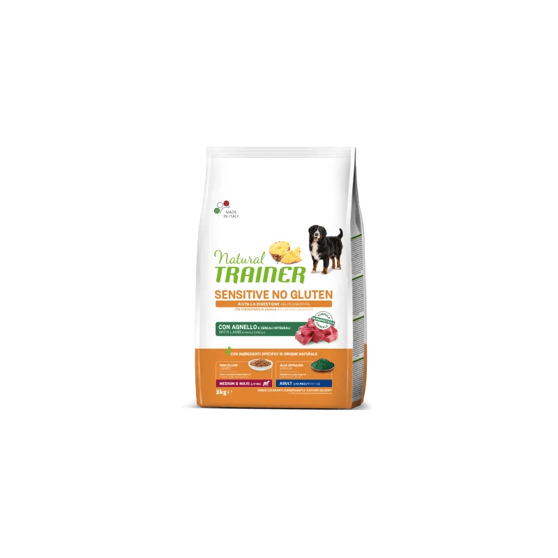 TRAINER NATURAL DOG SENSITIVE ADULT MEDIUM MAXI AGNELLO 3 KG