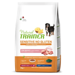 TRAINER NATURAL DOG SENSITIVE ADULT MEDIUM MAXI MAIALE 3 KG