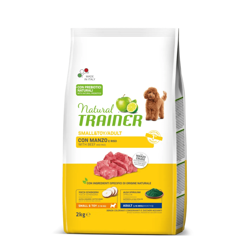 TRAINER NATURAL DOG ADULT MINI MANZO E RISO 2 KG