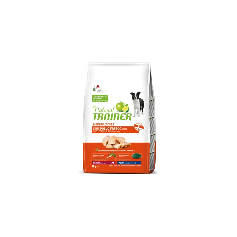 TRAINER NATURAL DOG ADULT MEDIUM POLLO E RISO 3 KG