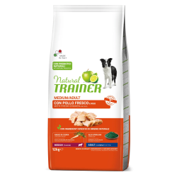 TRAINER NATURAL DOG ADULT MEDIUM POLLO E RISO 12 KG