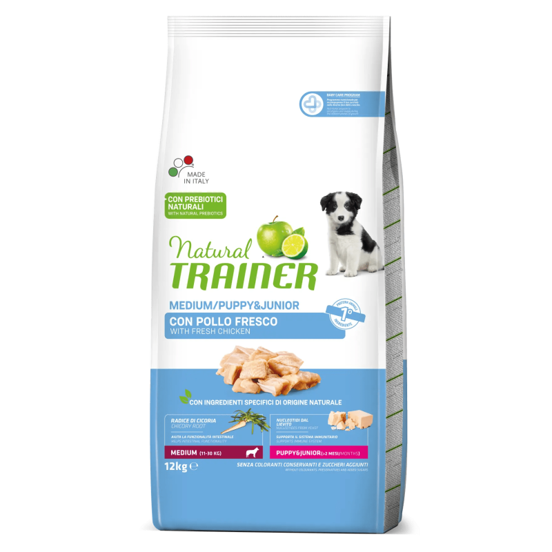 TRAINER NATURAL DOG PUPPY & JUNIOR MEDIUM 12 KG