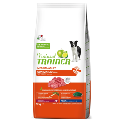 TRAINER NATURAL DOG ADULT MEDIUM MANZO E RISO 12 KG