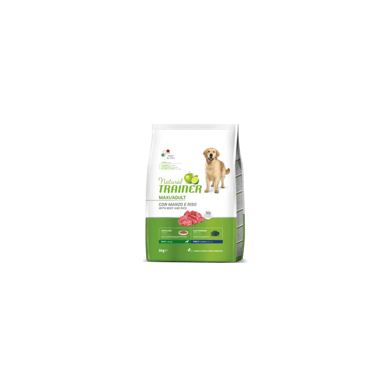 TRAINER NATURAL DOG ADULT MAXI MANZO E RISO 12 KG