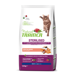 TRAINER NATURAL CAT STERILIZED SALMONE 1,5 KG