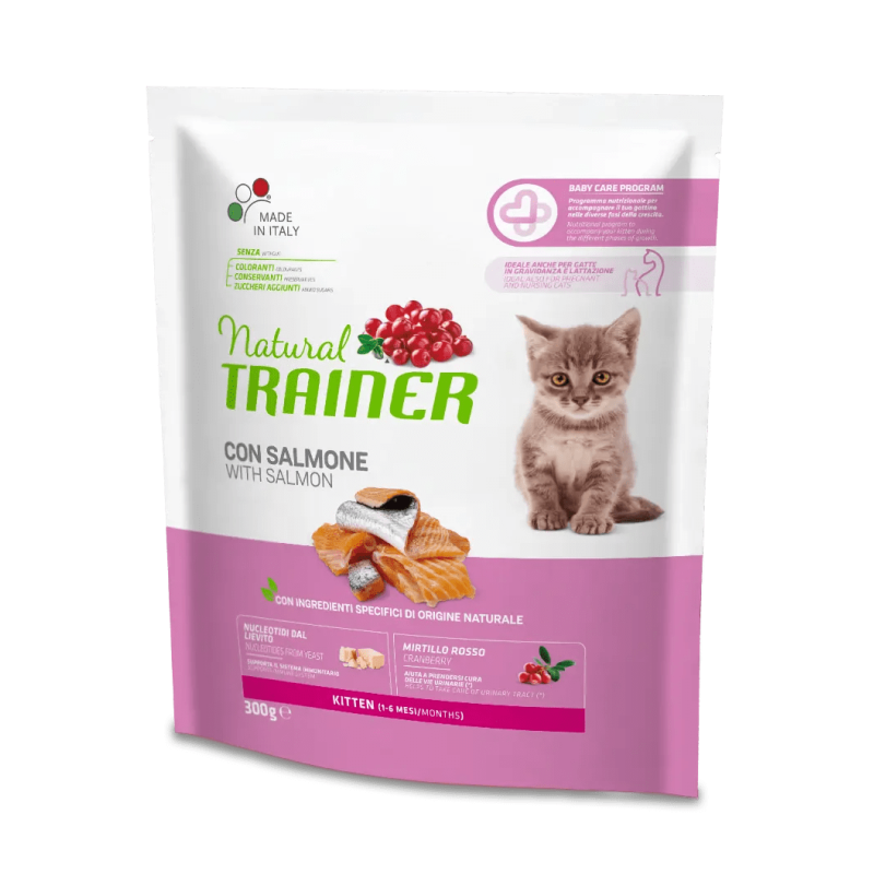 TRAINER NATURAL CAT KITTEN SALMONE 300 GR