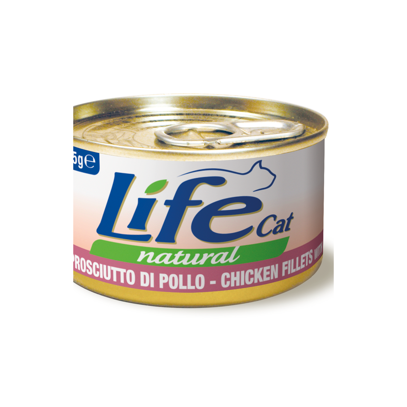 LIFE CAT POLLO E PROSCIUTTO LATTINA 85 GR