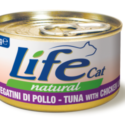 LIFE CAT TONNO E FEGATINI DI POLLO LATTINA 85 GR