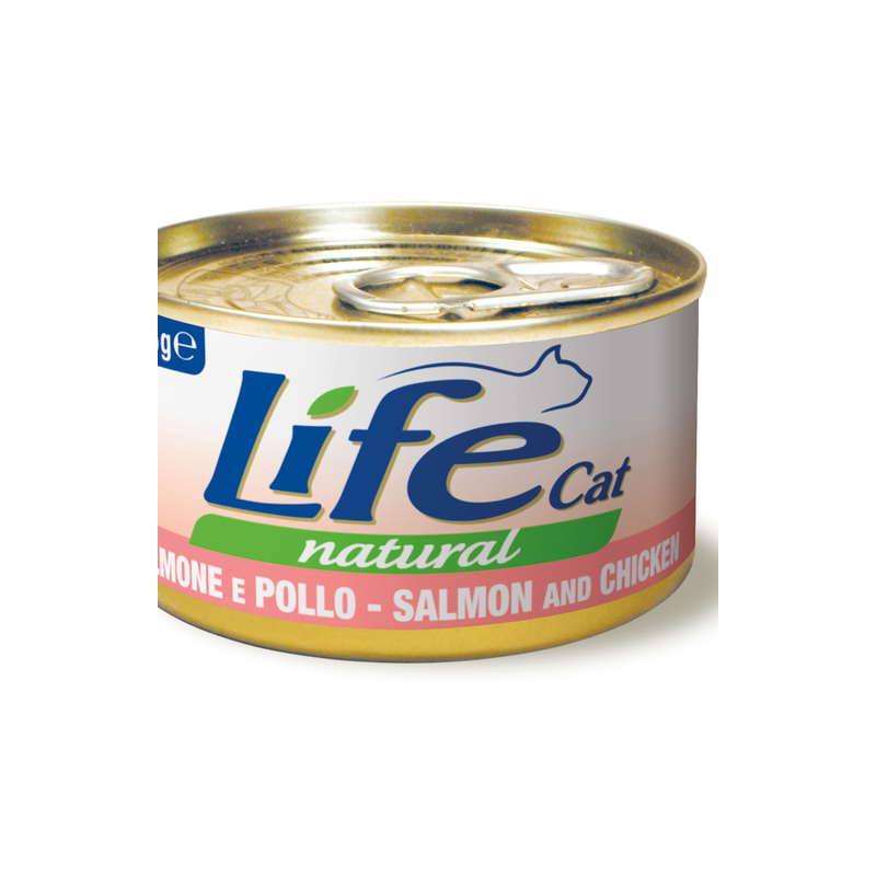 LIFE CAT SALMONE E POLLO LATTINA 85 GR