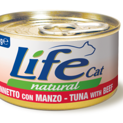 LIFE CAT TONNO E MANZO LATTINA 85 GR