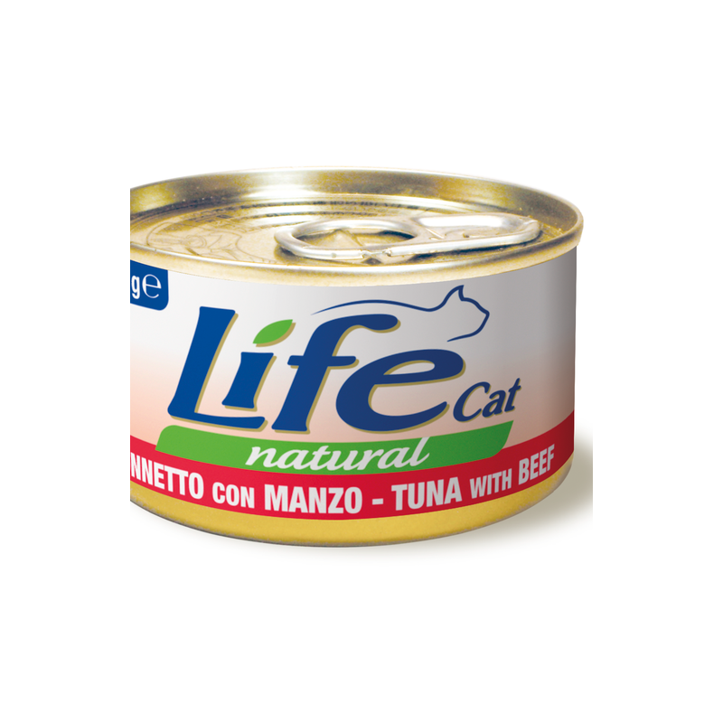 LIFE CAT TONNO E MANZO LATTINA 85 GR