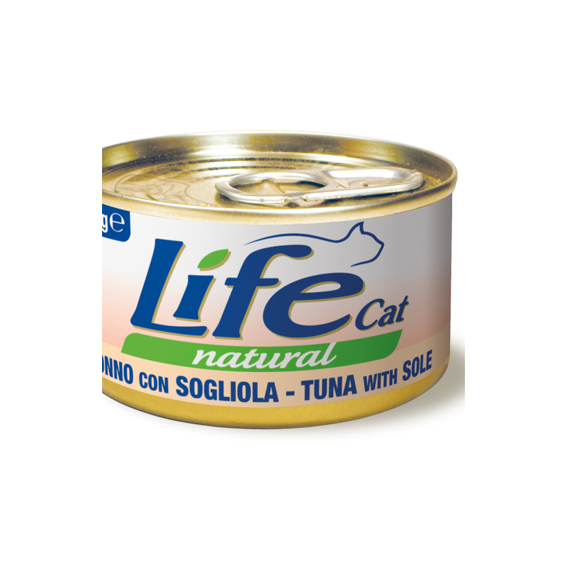 LIFE CAT TONNO E SOGLIOLA LATTINA 85 GR