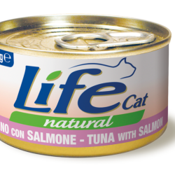 LIFE CAT TONNO E SALMONE LATTINA 85 GR