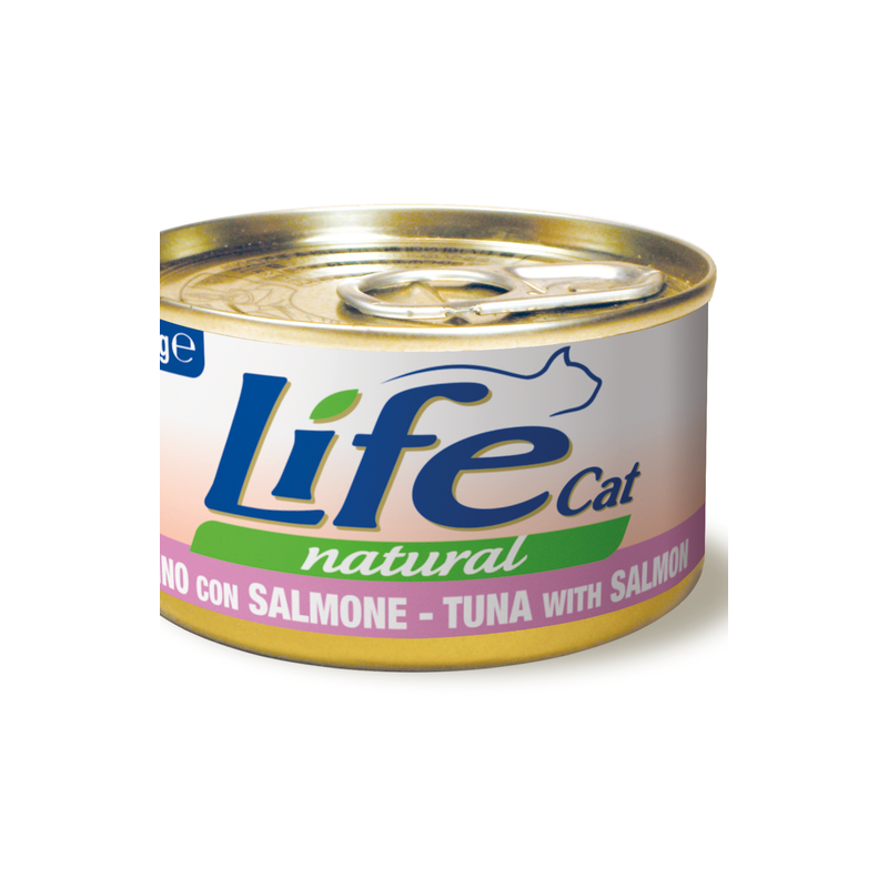 LIFE CAT TONNO E SALMONE LATTINA 85 GR