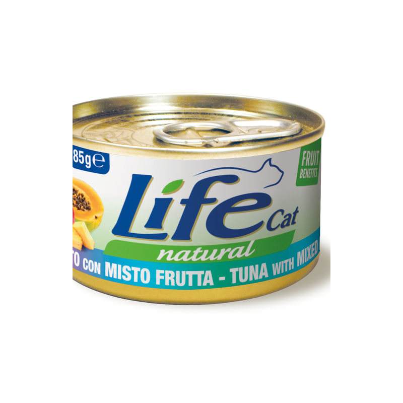 LIFE CAT TONNO E MIX FRUTTA LATTINA 85 GR