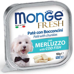 MONGE FRESH DOG MERLUZZO VASCHETTA 100 GR