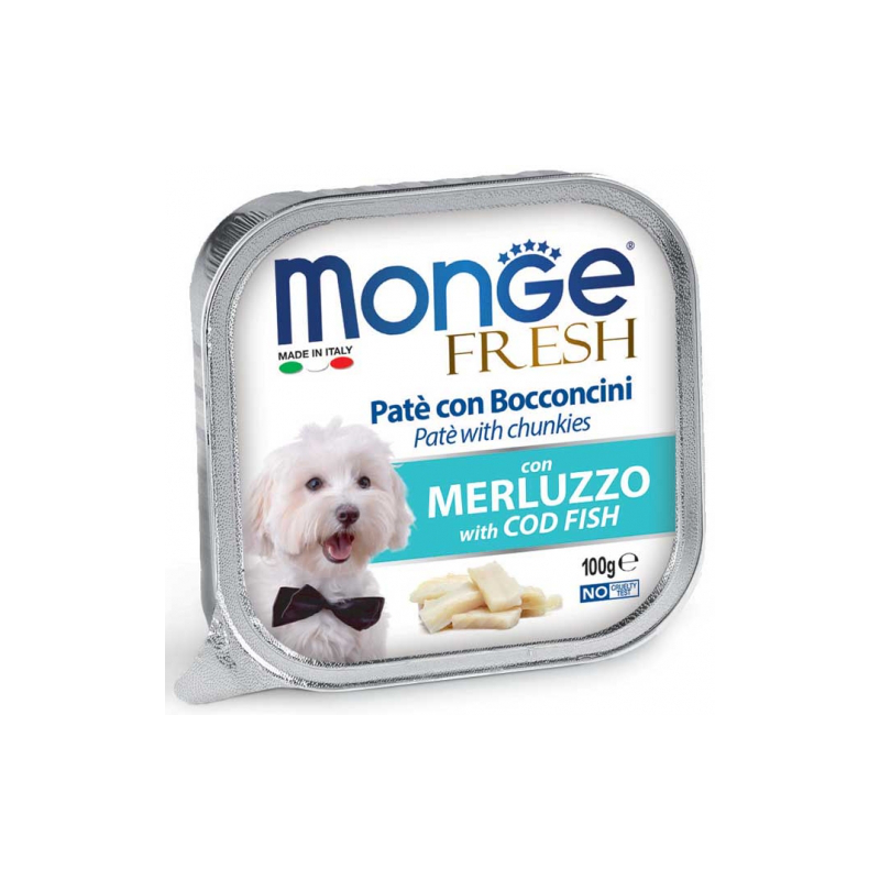 MONGE FRESH DOG MERLUZZO VASCHETTA 100 GR