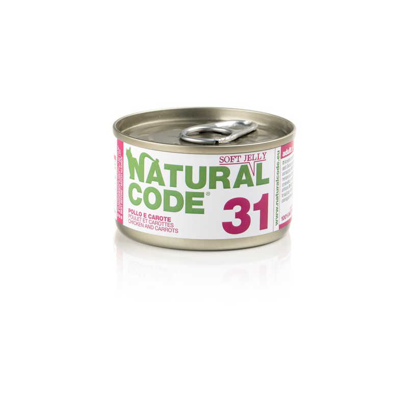 NATURAL CODE GATTO POLLO E CAROTE JELLY LATTINA 85 GR