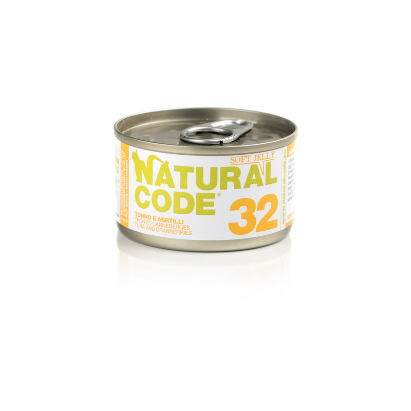 NATURAL CODE GATTO TONNO E MIRTILLI JELLY LATTINA 85 GR