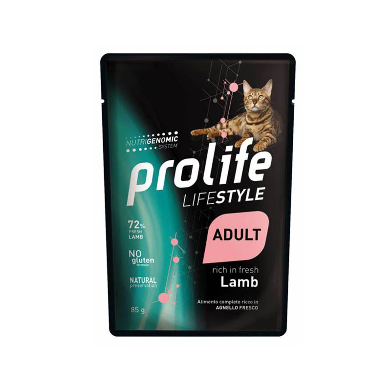 PROLIFE CAT ADULT AGNELLO E RISO BUSTINA 85 GR