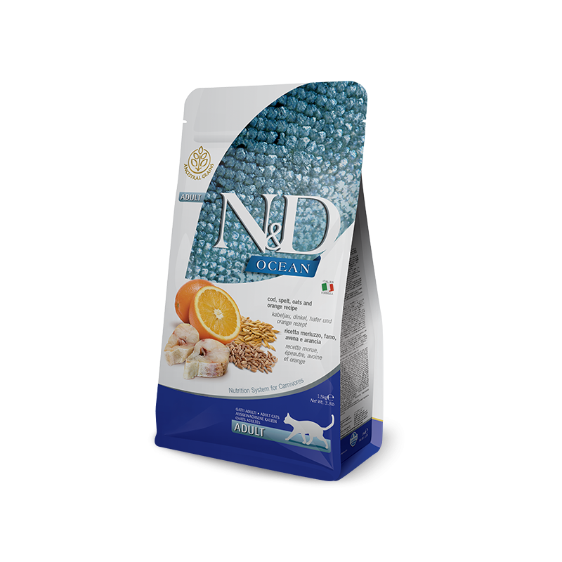 ND CAT OCEAN LOW MERLUZZO E ARANCIA 300 GR