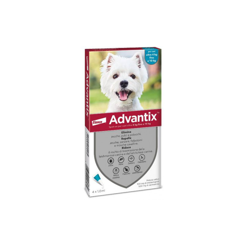 ADVANTIX SPOT-ON 4-10 KG 4 PIPETTE