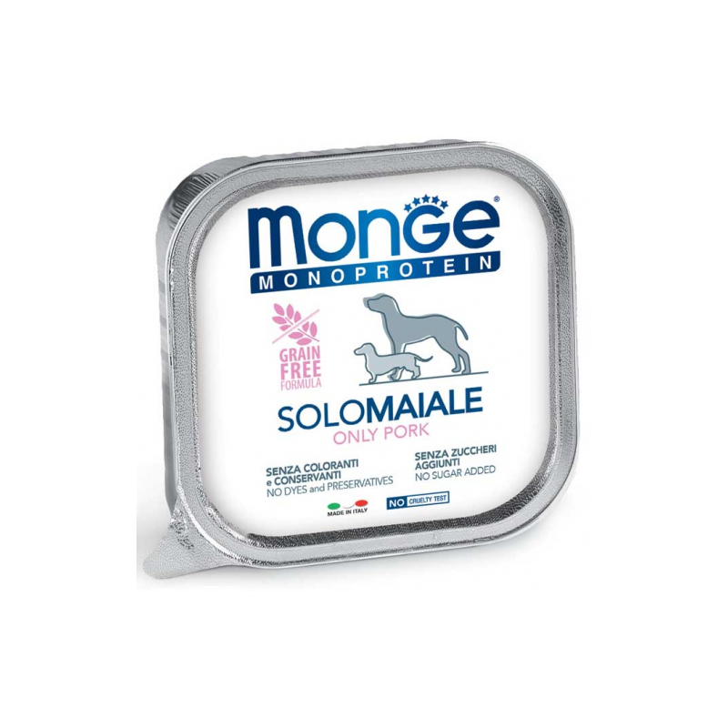 MONGE DOG SOLO MAIALE VASCHETTA 150 GR