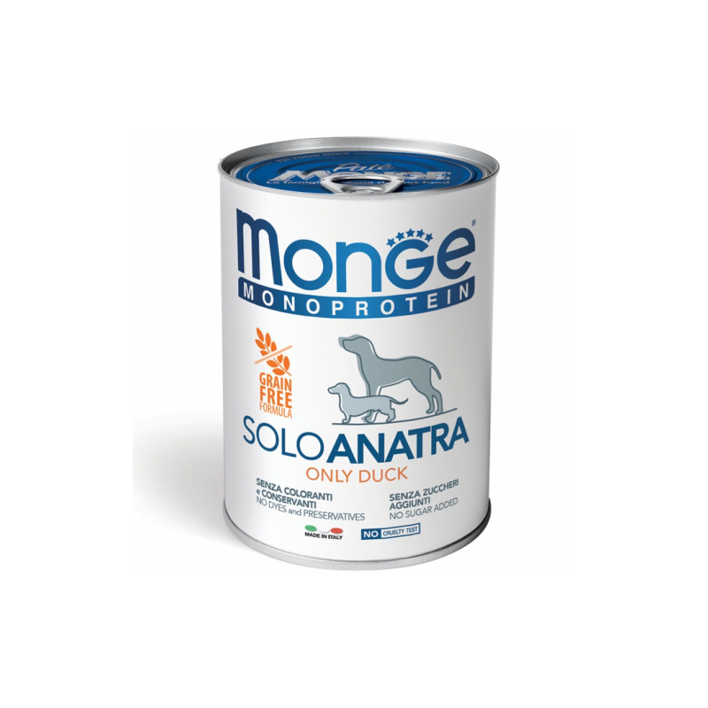 MONGE DOG SOLO ANATRA LATTINA 400 GR