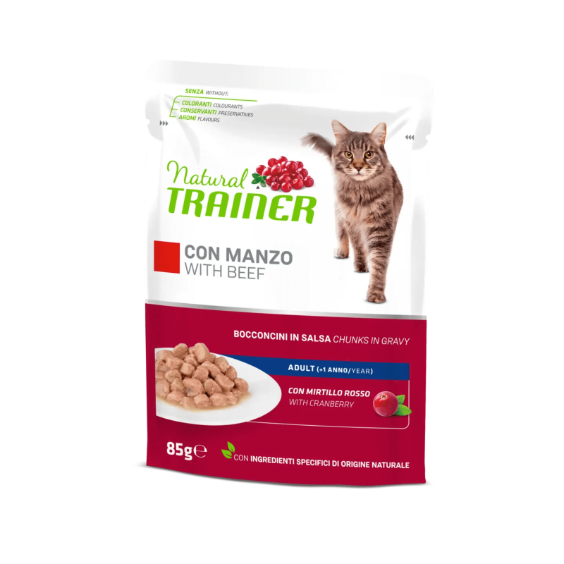 TRAINER NATURAL CAT MULTIPACK ADULT MANZO 4 BUSTINE 85 GR