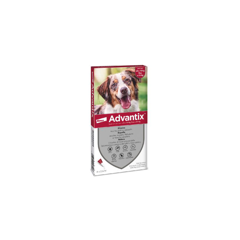 ADVANTIX SPOT-ON 10-25 KG 4 PIPETTE